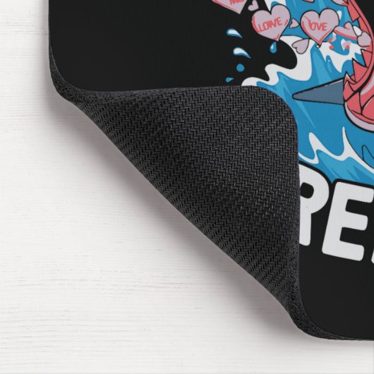 Heartbreaker Shark Cute Funny Love Design For Vale Muismat (Hoek)