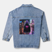 Heartbroken in the Rain: Zoa - Cyberpunk Girl bero Denim Jacket (Achterkant)