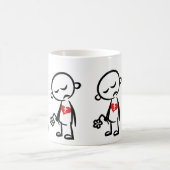 Heartbroken Stick Man in Verdriet Koffiemok (Center)