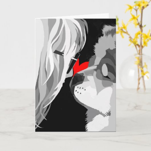 heARTdog logo-kaart Kaart (Gele Bloem)