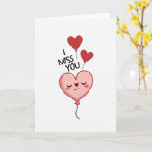 Heartfelt Balloon Miss You Card Kaart (Gele Bloem)