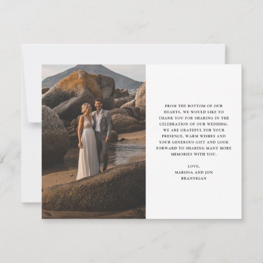 Heartfelt Bedankt Weddenfoto (Achterkant)