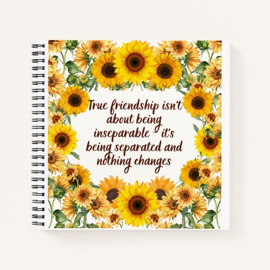 Heartfelt Bestie Quote Spiral Notebook Notitieboek (Voorkant)