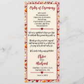 Heartfelt Blooms Wedding Program Programmakaart (Voorkant)