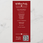 Heartfelt Blooms Wedding Program Programmakaart (Achterkant)