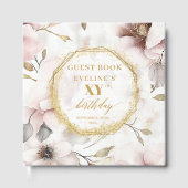 Heartfelt Blush Ivory Gold All Birthday Guest Book Gastenboek (Voorkant)