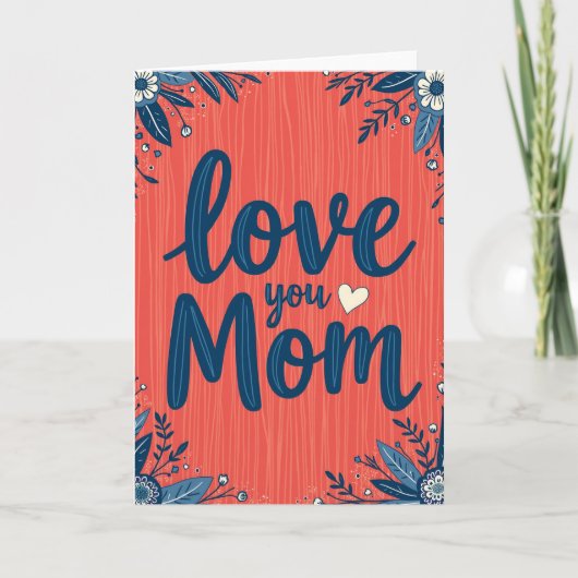 Heartfelt Botanical Mom Card Kaart (Voorkant)