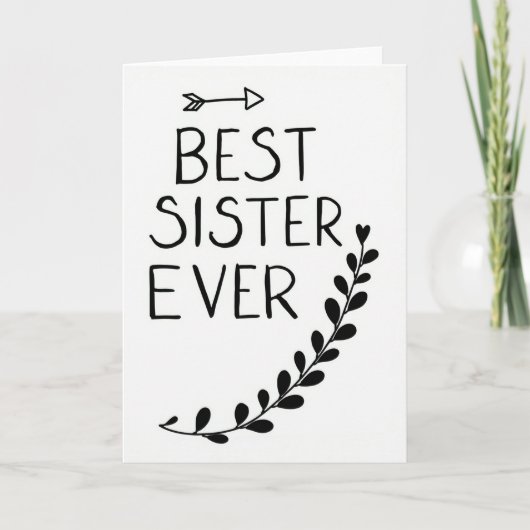 Heartfelt Botanical Sister Card Kaart (Voorkant)