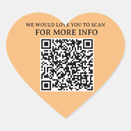 Heartfelt Connect: Business QR Code Sticker