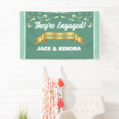 Heartfelt Custom Engagement Party Banner (Insitu)