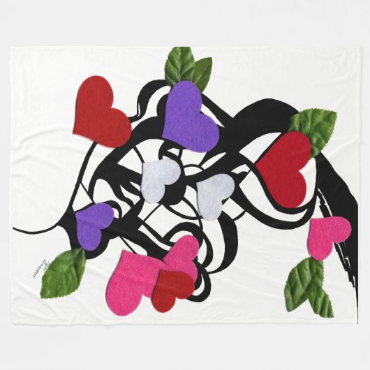 "Heartfelt"-deken Fleece Deken (Voorkant (Horizontaal))