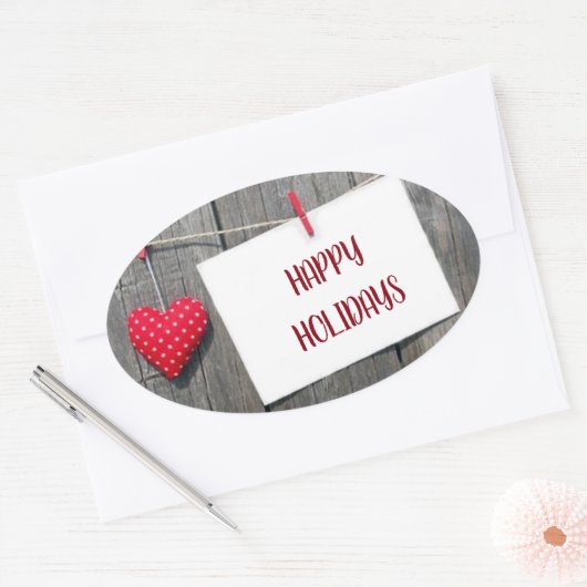 **HEARTFELT EN ** CHRISTMAS OVALE STICKER (Envelop)