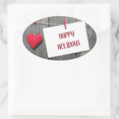 **HEARTFELT EN ** CHRISTMAS OVALE STICKER (Tas)
