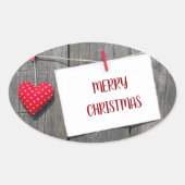 **HEARTFELT EN ** CHRISTMAS OVALE STICKER (Voorkant)