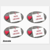 **HEARTFELT EN ** CHRISTMAS OVALE STICKER (Vel)