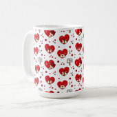 Heartfelt Expressions: Valentijnsdag Pattern Koffiemok (Voorkant links)