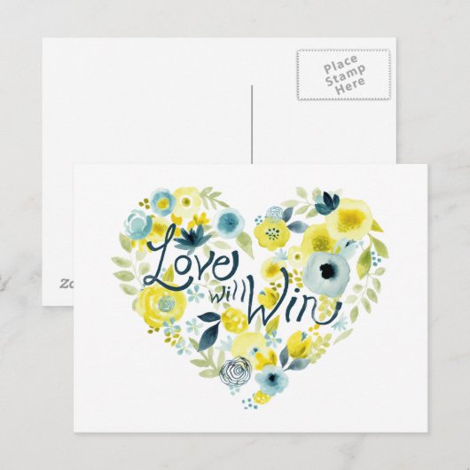 Heartfelt Floral II Briefkaart (Voorkant / Achterkant)