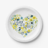 Heartfelt Floral II Papieren Bordje (Voorkant)