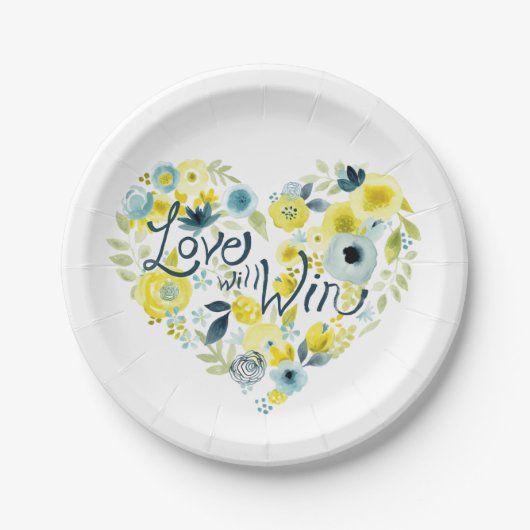 Heartfelt Floral II Papieren Bordje (Voorkant)