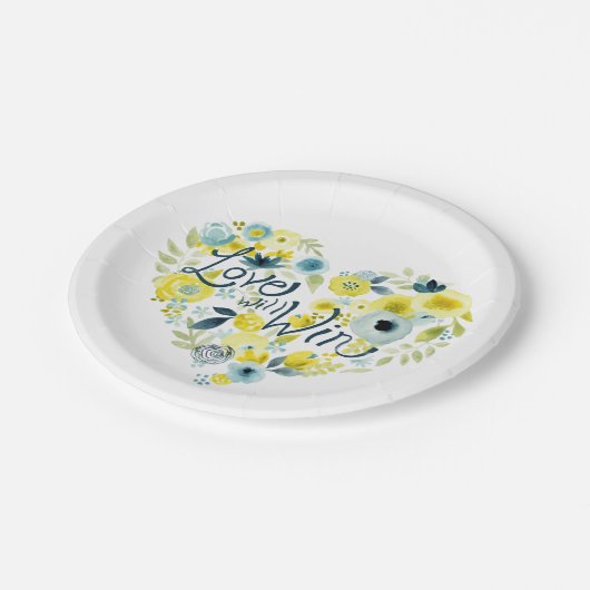 Heartfelt Floral II Papieren Bordje (Gekanteld)