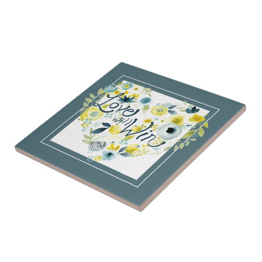 Heartfelt Floral II Tegeltje (Zijkant)