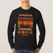 Heartfelt Grandad Grandsons Buddies For Life Fishi T-shirt (Voorkant)