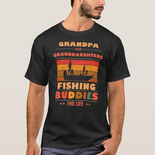Heartfelt GRANDPA Granddaughters Buddies For Life T-shirt (Voorkant)