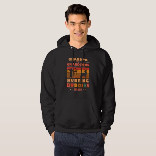 Heartfelt GRANDPA Grandsons Buddies For Life Hunti Hoodie (Voorkant volledig)