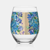 Heartfelt Hydrangea Floral Wijnglas Zonder Voet