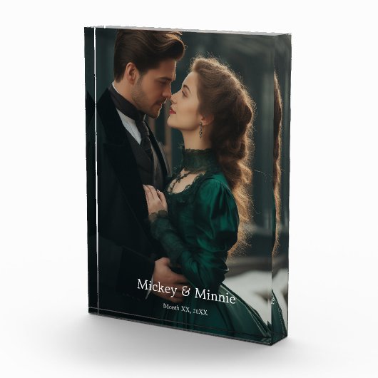 Heartfelt In Loving Memory Custom Photo Block Fotoblokken (Rechts)