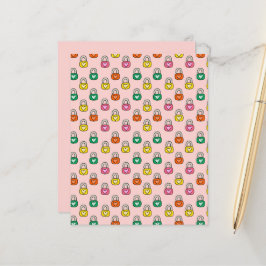 Heartfelt Locks Pattern Flat Paper Sheet II