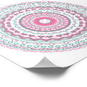 Heartfelt Mandala Kaleidoscope Pattern Poster (Hoek)