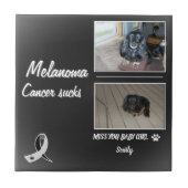 Heartfelt Melanoma Pet Remembrance Layout Tegeltje (Voorkant)