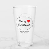 Heartfelt Merry Christmas Glas (Achterkant)
