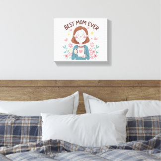 Heartfelt Mother's Day Design voor geschenken Canvas Afdruk