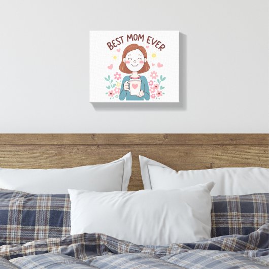 Heartfelt Mother's Day Design voor geschenken Canvas Afdruk (Insitu (Slaapkamer))