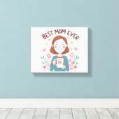 Heartfelt Mother's Day Design voor geschenken Canvas Afdruk (Insitu (Houten vloer))