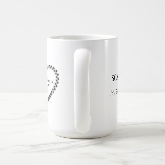 Heartfelt Paw Print Tribute Mug Koffiemok (Handvat)