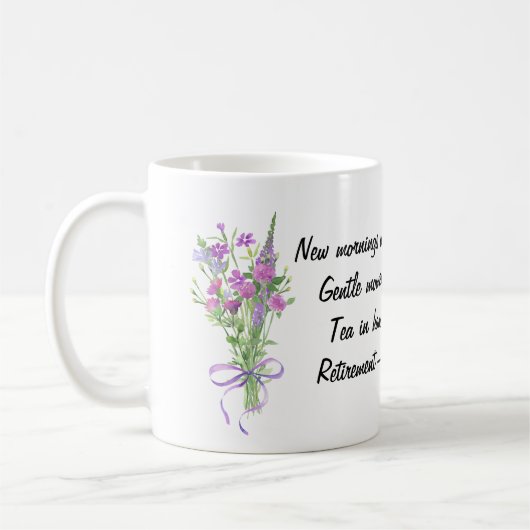 Heartfelt Quote for Retirement Elegant Wildflower  Koffiemok (Links)
