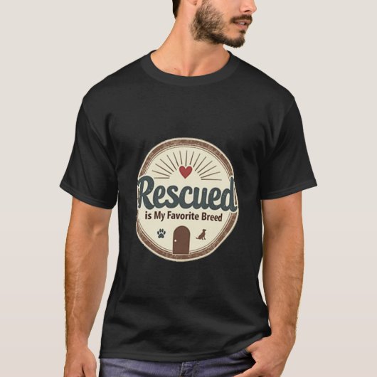 Heartfelt Rescued is mijn favoriete hondenadoptie T-shirt (Voorkant)