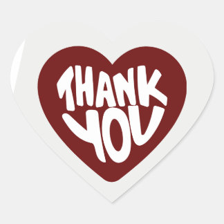 “Heartfelt Thank You” Hart Sticker