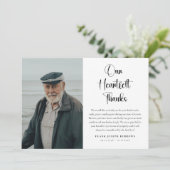 Heartfelt Thanks Funeral Photo & Message Sympathy  Bedankkaart (Staand voorkant)