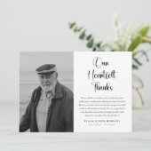 Heartfelt Thanks Funeral Photo & Message Sympathy Bedankkaart (Staand voorkant)