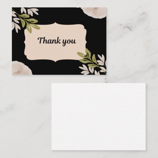 Heartfelt Thanks Notitiekaartje (Voorkant / Achterkant)