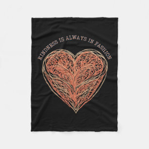 Heartfelt Threads Vriendelijkheid Mode Statement S Fleece Deken