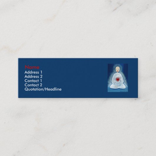 "Heartfelt Verlichting" Mini Visitekaartje (Voorkant)