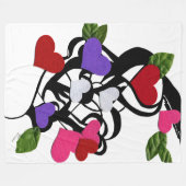 "Heartfelt" Vluchtdeken, groot Fleece Deken (Voorkant (Horizontaal))