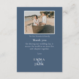 Heartfelt wedding thank you elegant ampersand  bedankkaart