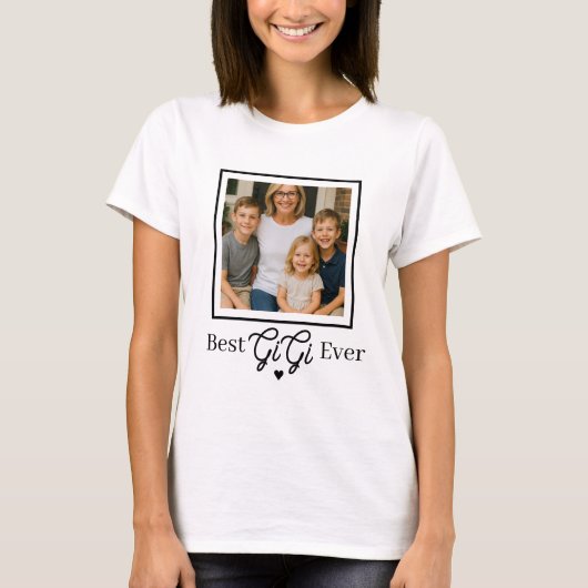 Heartful Best GiGi Ever Grandma Appreciation Photo T-shirt (Voorkant)