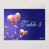 Heartful Table Number Card Briefkaart (Achterkant)